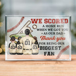 Custom Name Baseball Dad Gifts - Personalized Shaped Acrylic Plaque
