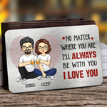 Custom Name Couple Love Gifts - Personalized Aluminum Wallet Card