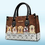 Custom Name Dog Lover Gifts - Personalized Leather Handbag