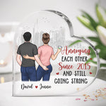 Custom Funny Anniversary Couple Gifts - Personalized Shaped Acrylic Plaque