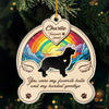 No Longer By Our Side But Forever In Our Hearts - Memorial Personalized Custom Ornament - Acrylic Custom Shaped - Christmas Gift, Sympathy Gift For Pet Owners, Pet Lovers