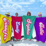 Custom Name Beach Gifts for Women - Personalized Beach Towel