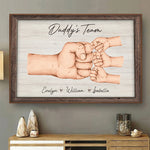 Custom Name Daddy's Team Family Gifts - Personalized Poster