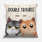 Custom Double Trouble Cat Decor - Personalized Pillow