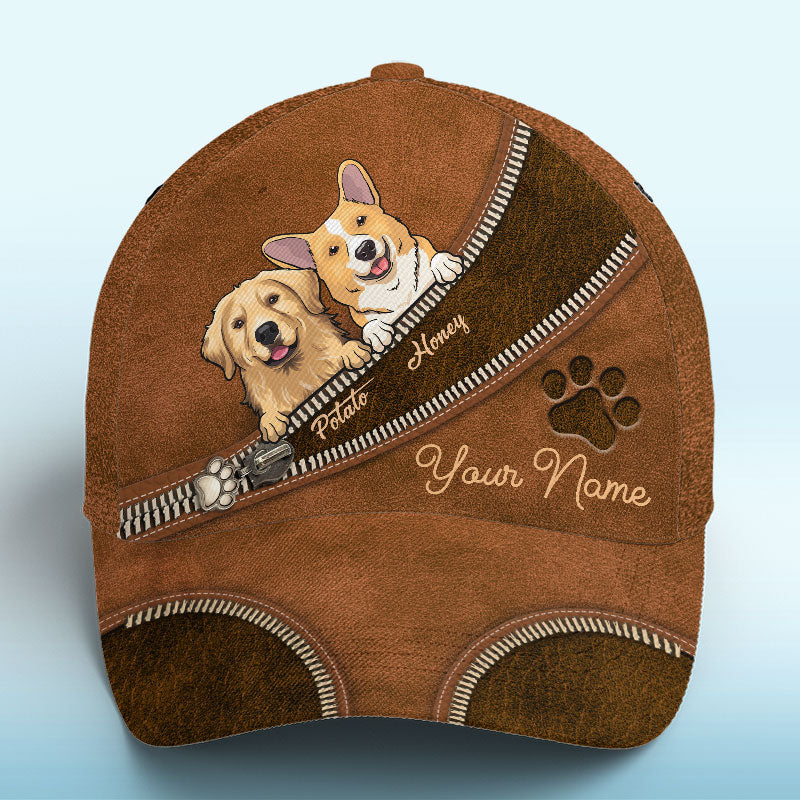 Time Spent With Pets Is Never Wasted - Dog & Cat Personalized Custom Hat, All Over Print Classic Cap - Gift For Pet Owners, Pet Lovers