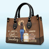 Just A Girl Who Loves Traveling - Travel Personalized Custom Leather Handbag - Gift For Travel Lovers