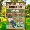 Garden Rules For You - Garden Personalized Custom Flag - Gifts For Gardening Lovers
