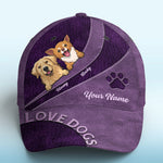 Custom Dog Lover Pet Portrait Gifts - Personalized Classic Cap