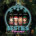 Custom Name Christmas Bestie Gifts for Women - Personalized Ornament