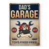 Hey, Toys Fixed Free Here! - Family Personalized Custom Home Decor Metal Sign - Father's Day, House Warming Gift For Dad