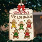 Custom Name Grandma's Perfect Batch Christmas Gifts for Grandma - Personalized Ornament