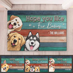 Custom Name Fur Baby Gifts for Dog Lovers - Personalized Doormat
