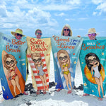Custom Name Beach Girl Gifts for Women - Personalized Beach Towel