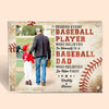 Custom Photo Behind Every Baseball Player - Family Personalized Custom Acrylic Magnetic Photo Frame - Gift For Family Members