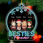 Custom Name Christmas Bestie Gifts for Women - Personalized Ornament