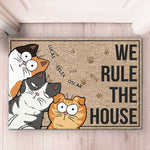 Custom We Rule The House Cat Lover Gifts - Personalized Doormat