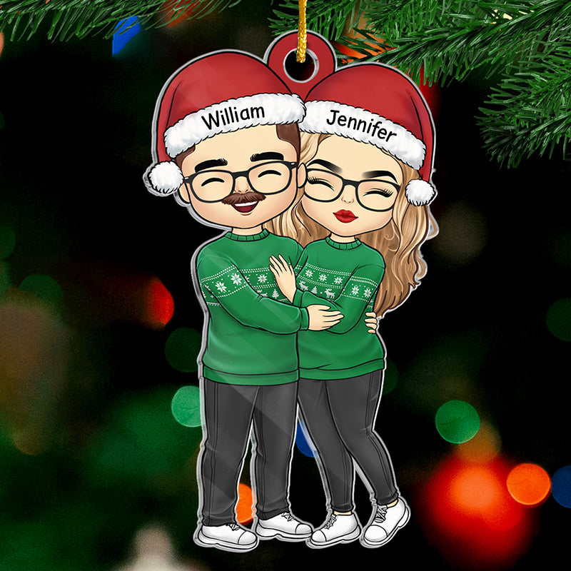 Custom Name Christmas Couple Gifts - Personalized Ornament