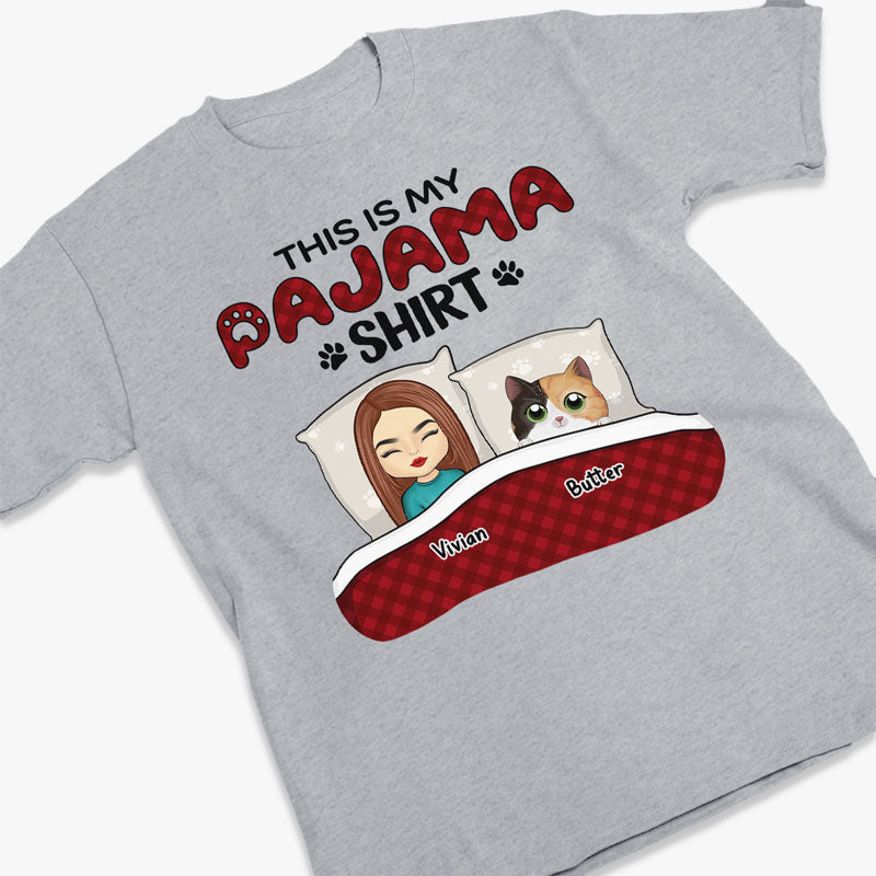 This Is My Pajama Shirt - Cat Personalized Custom Unisex T-shirt, Hoodie, Sweatshirt - Gift For Pet Owners, Pet Lovers