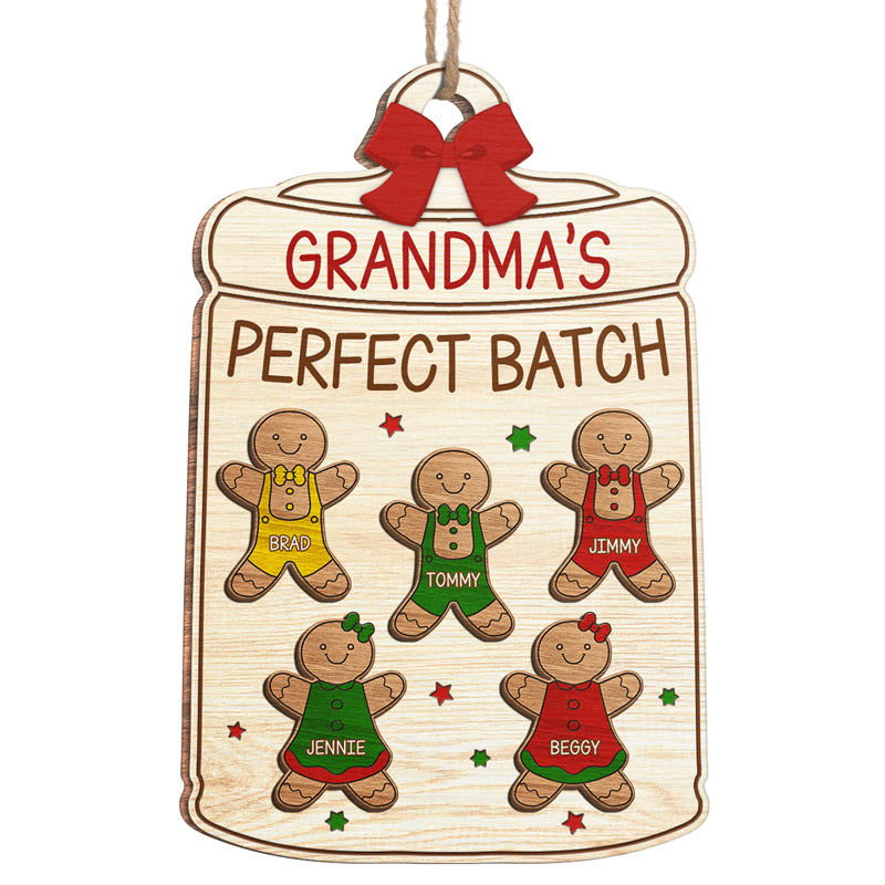 Custom Name Grandma's Perfect Batch Christmas Gifts for Grandma - Personalized Ornament