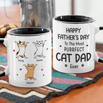 Custom Purrfect Cat Dad Father's Day Gifts - Personalized Accent Mug