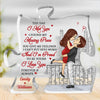The Day I Met You - Couple Personalized Custom Puzzle Shaped Acrylic Plaque - Christmas Gift For Husband Wife, Anniversary