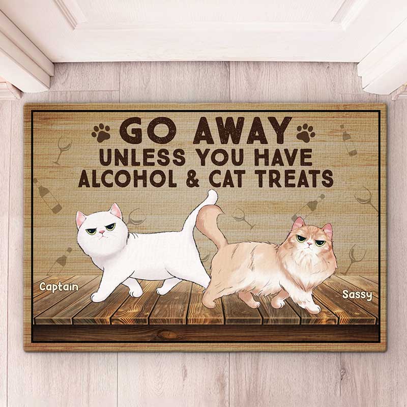 Go Away Unless You Have Something - Cat Personalized Custom Decorative Mat - Gift For Pet Owners, Pet Lovers