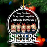 Custom Name Christmas Organ Donor Gifts - Personalized Ornament