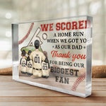 Custom Name Baseball Dad Gifts - Personalized Shaped Acrylic Plaque