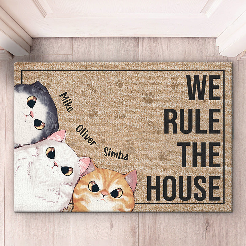 Custom Funny Cat Quotes Housewarming Decor - Personalized Doormat