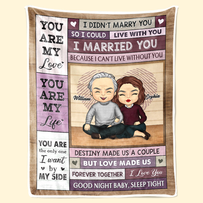 The Love Of My Life - Couple Personalized Custom Blanket - Gift For Husband Wife, Anniversary