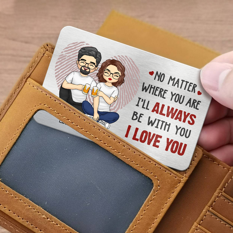 Custom Name Couple Love Gifts - Personalized Aluminum Wallet Card