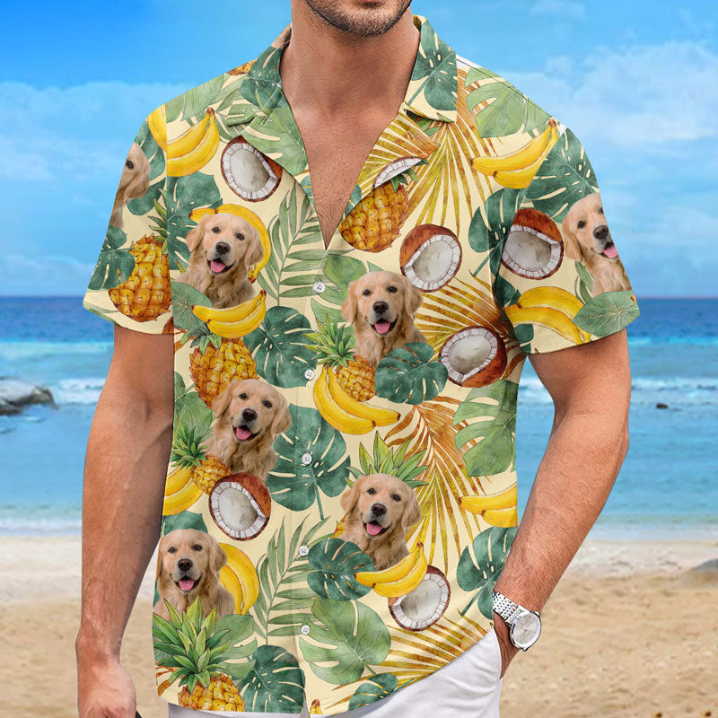 Custom Photo Fruity Juicy Summer - Dog & Cat Personalized Custom Unisex Tropical Hawaiian Aloha Shirt - Summer Vacation Gift, Gift For Pet Owners, Pet Lovers