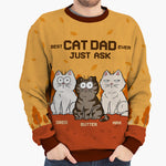 Custom Name Cat Dad Gifts for Cat Lovers - Personalized Sweatshirt