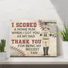 Thanks For Being My Biggest Fan - Family Personalized Custom Horizontal Tabletop, Desk Canvas With Easel Back - Birthday Gift For Dad