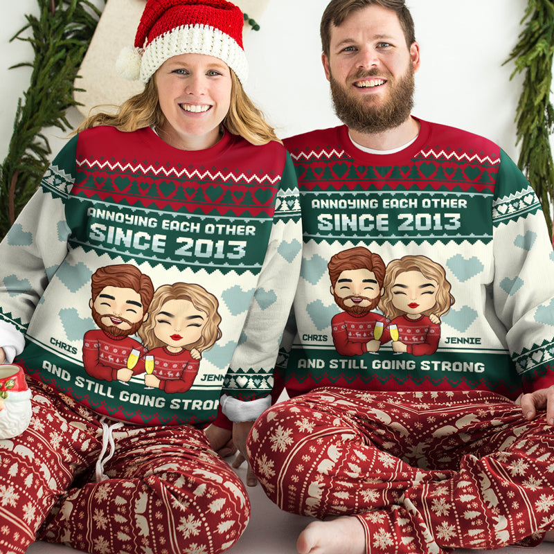 Custom Name Funny Couple Anniversary Gifts - Personalized Sweatshirt