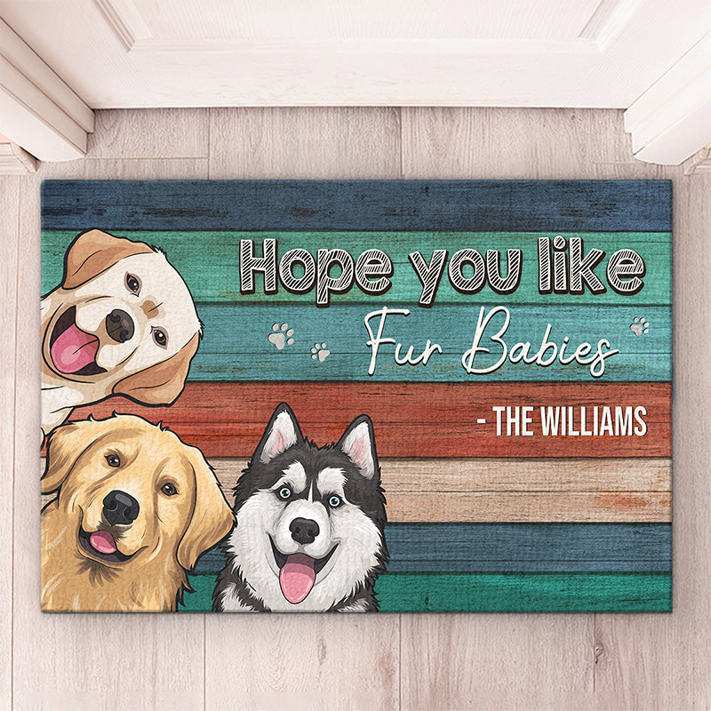 Custom Name Fur Baby Gifts for Dog Lovers - Personalized Doormat