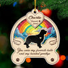 No Longer By Our Side But Forever In Our Hearts - Memorial Personalized Custom Ornament - Acrylic Custom Shaped - Christmas Gift, Sympathy Gift For Pet Owners, Pet Lovers
