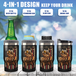 Custom Name Funny Father Gifts for Dad - Personalized Can Cooler