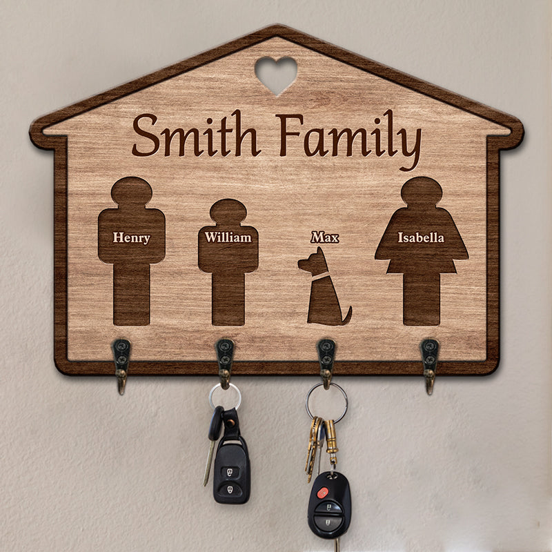 Custom Family Name Gifts for Families - Personalized Key Holder