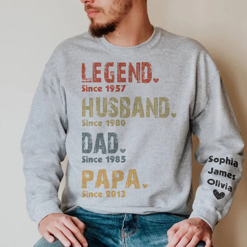 Custom Name Family Role Gifts for Dad - Personalized Sweater