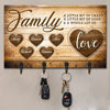 A Whole Lot Of Love - Family Personalized Custom Rectangle Shaped Key Hanger, Key Holder - Gift For Family Members