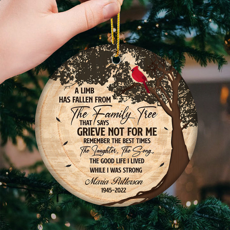 Custom Memorial Christmas Gifts - Personalized Ceramic Ornament
