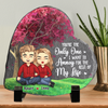 You’re The Only One - Couple Personalized Custom Heart Shaped Stone With Stand - Gift For Husband Wife, Anniversary