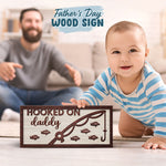Custom Name Fishing Gifts for Dad - Personalized Wood Sign