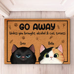 Custom Name Funny Cat Doormat - Personalized Doormat