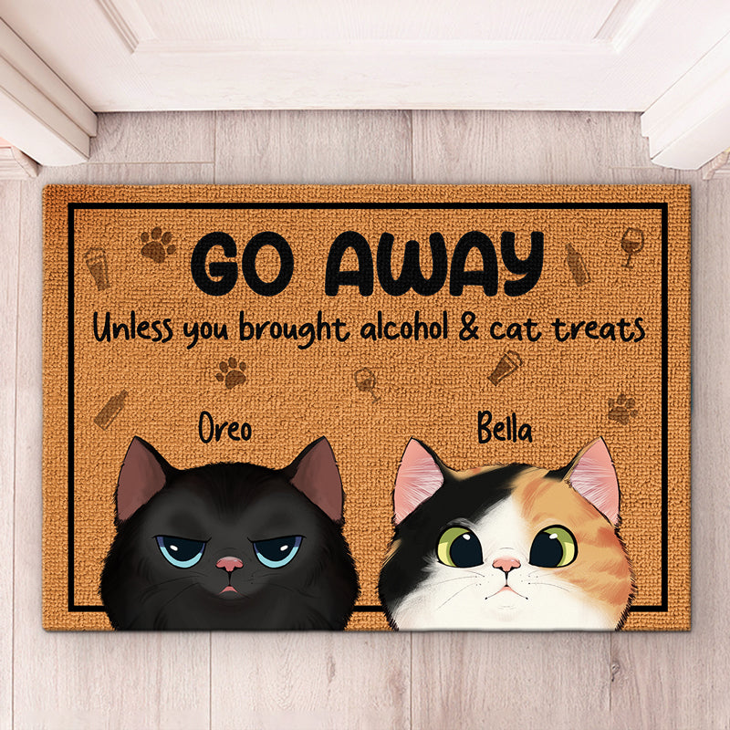 Custom Name Funny Cat Doormat - Personalized Doormat