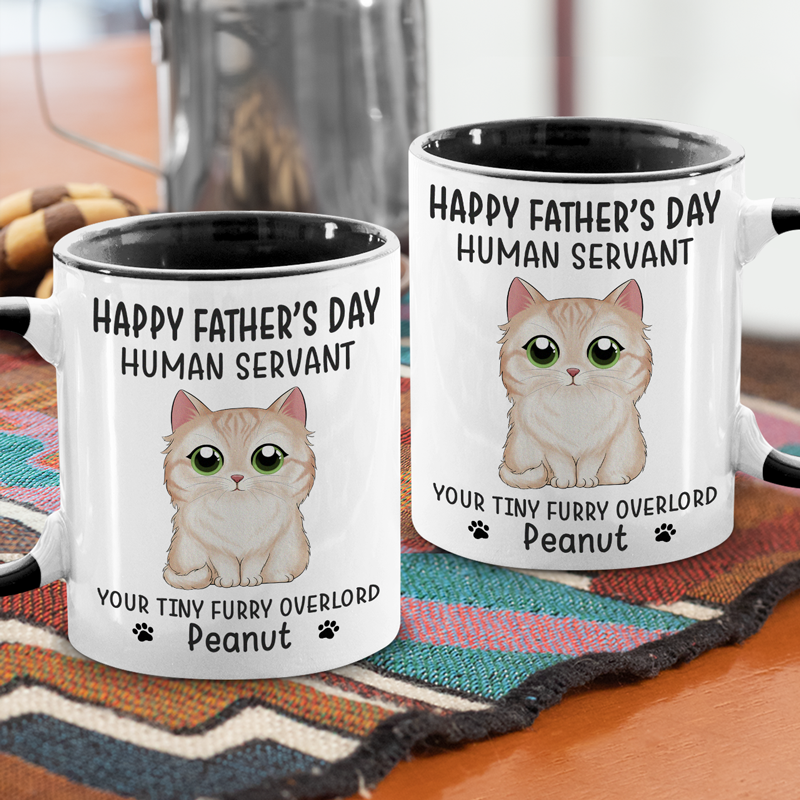 Custom Name Funny Cat Gifts for Cat Lovers - Personalized Accent Mugs