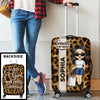 And She Lived Happily Ever After - Travel Personalized Custom Luggage Cover - Gift For Travel Lovers