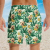 Custom Photo Summer By The Sea - Dog & Cat Personalized Custom Tropical Hawaiian Aloha Men Beach Shorts - Summer Vacation Gift, Birthday Party Gift For Pet Owners, Pet Lovers