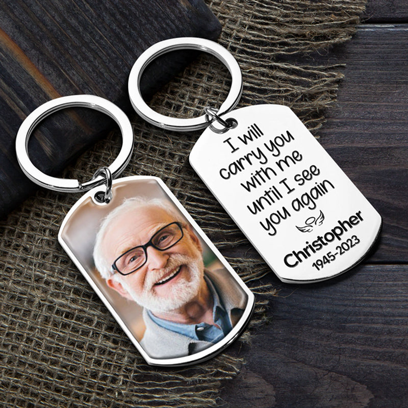 Custom Photo Memorial Keepsake Gifts - Personalized Keychain